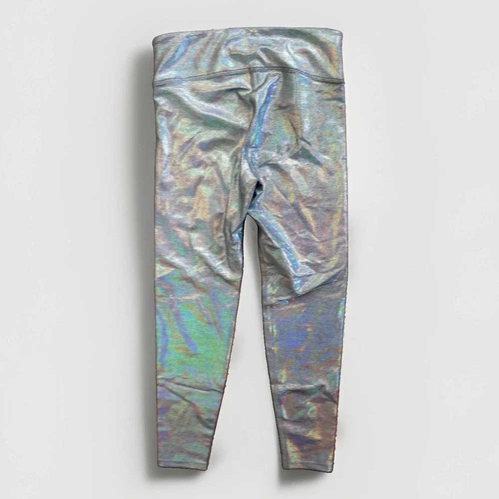 Heroine Sport Women's Medium Iridescent Holographic High Rise Leggings NWT - Picture 2 of 7